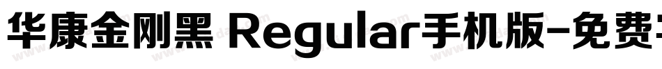 华康金刚黑 Regular手机版字体转换